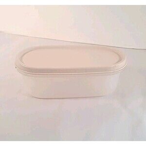 EUC Vintage Tupperware Modular Mate Container 1611-22 & Lid 1616-2 Almond